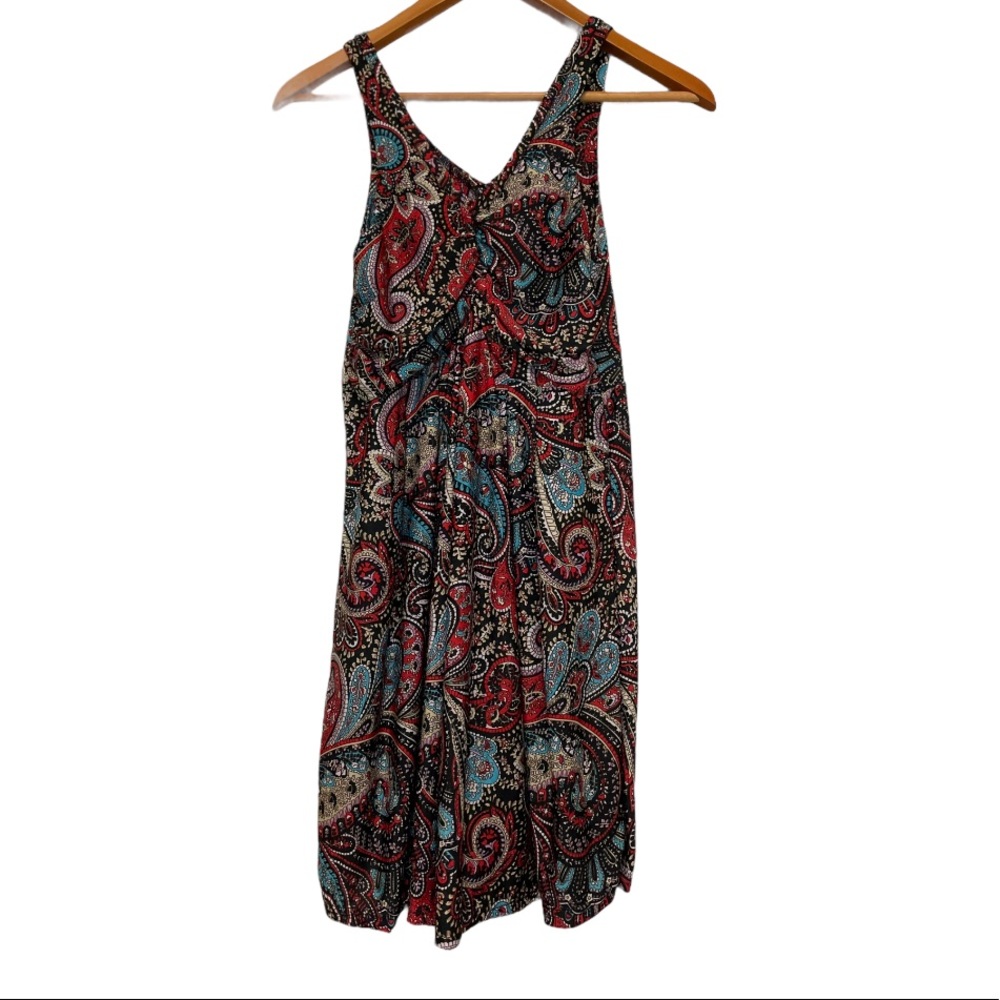 Living Doll women’s silk multi-patterned dress